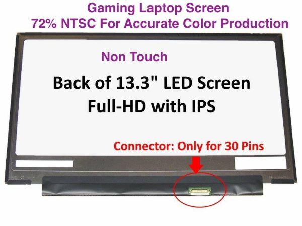 LCD LTN133HL09-H01 13.3” Samsung FHD (1920x1080) IPS, No Brackets, conector de 30 pinos