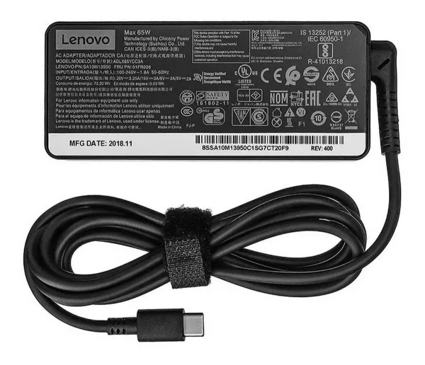 Carregador de Lenovo ThinkPad USB-C de 65w