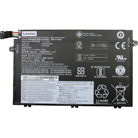 Bateria L17C3P51 L17L3P51 L17M3P51 L17M3P52 para Lenovo ThinkPad E480 E485 E490 E495 E580 E585 E590 E595
