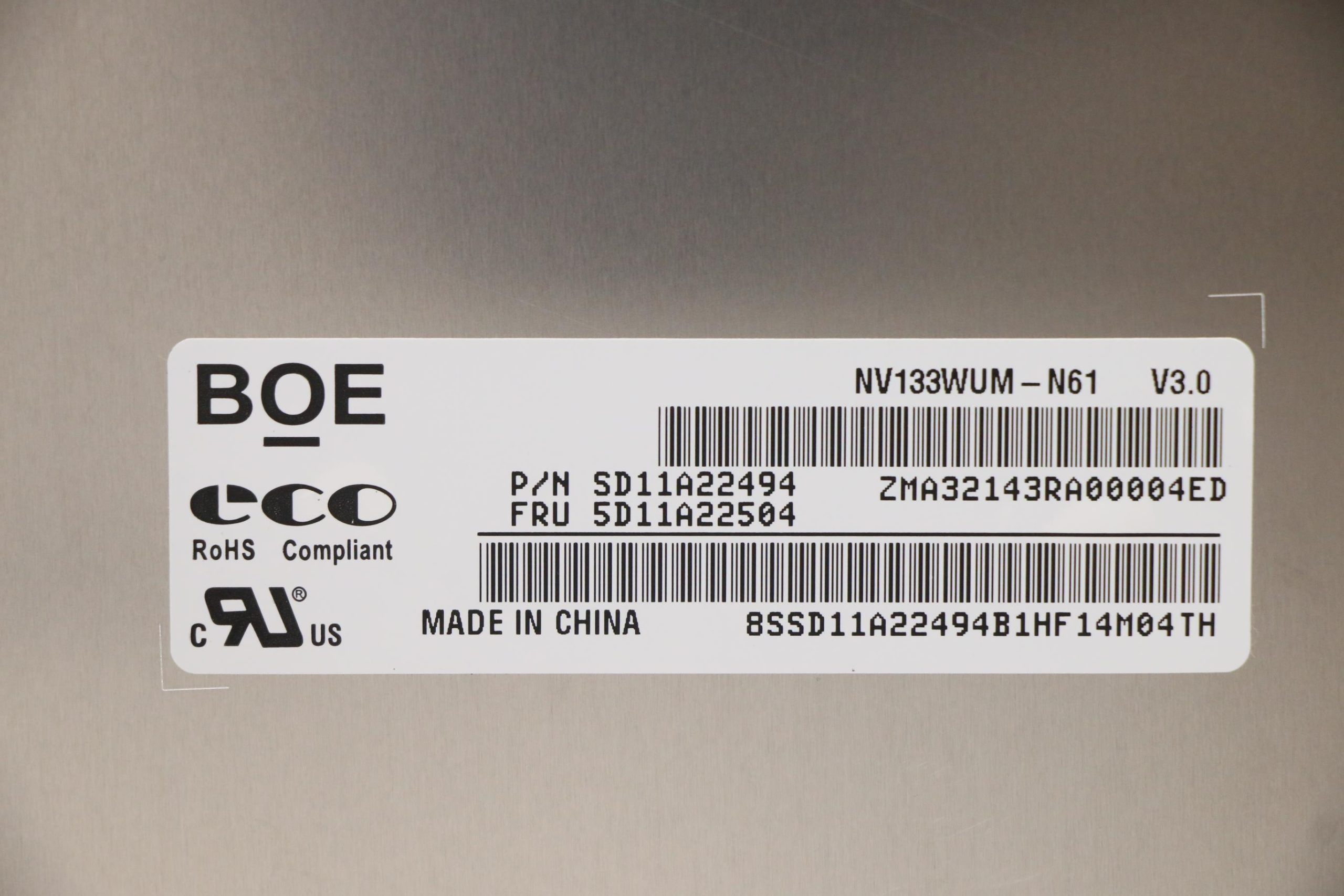 LCD NV133WUM-N61 13.3" WUXGA (1920 × 1200) IPS 300nit 100% sRGB - Image 2